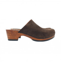SWEDISH CLOGS IN BROWN SUEDE - MY573 CAM MARRONE
