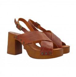 CLOGS BROWN CROCODILE WITH...