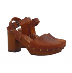 BROWN CLOGS CROCODILE WITH...