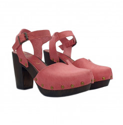FUCSIA CLOGS WITH ANKLE...