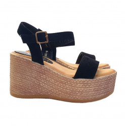 BLACK SANDALS WITH STRAP -...