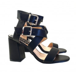 BLACK SANDALS WITH DOUBLE...