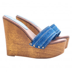 WEDGE SANDALS WITH DOUBLE...
