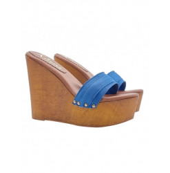 WEDGE CLOGS WITH DOUBLE...
